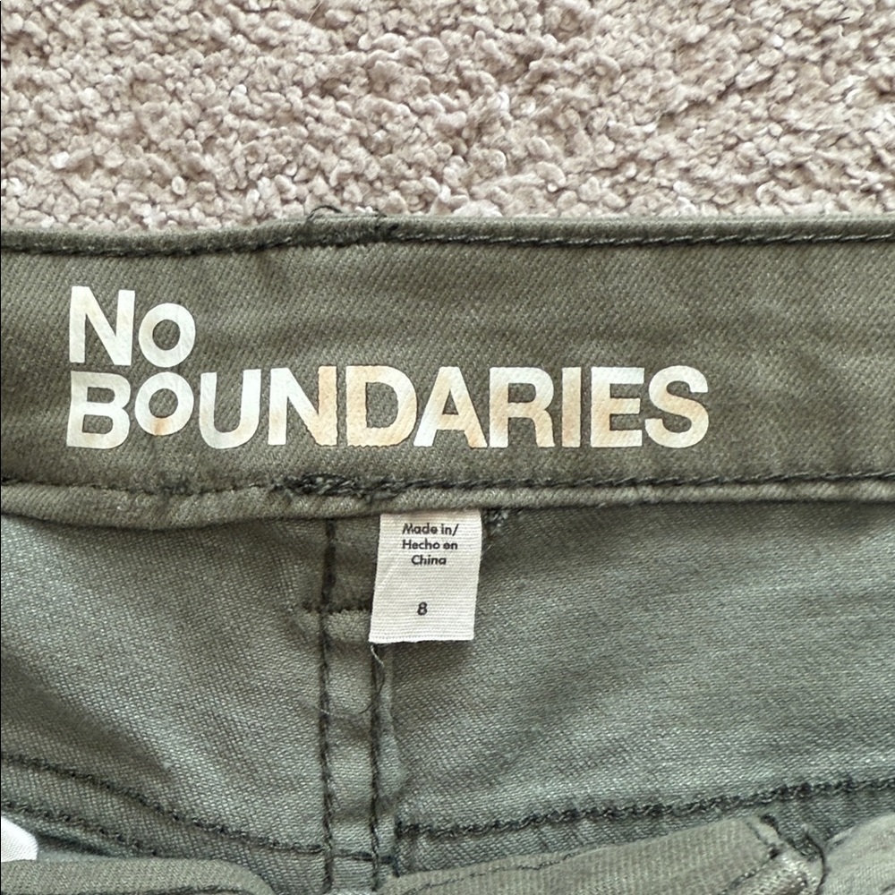 Olive Flare Cargo Pants - Picture 4 of 7